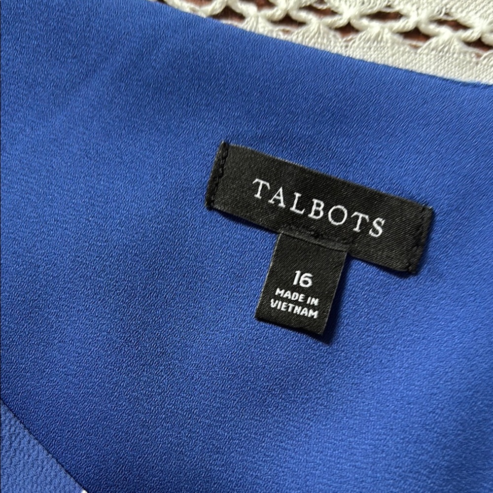 Talbots Beautiful Blue Floral Midi Dress - Picture 12 of 15
